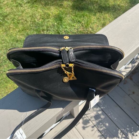 SHARIF NWT - Sharif by Americana, Black Leather Shoulder, Messenger Bag - Picture 7 of 13